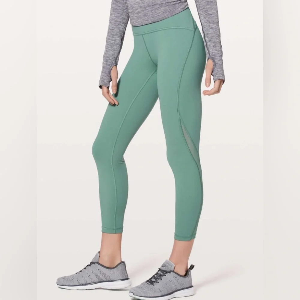 Lululemon Train Times 7/8 Pant Legging 25” Inseam SZ 10 Celedon Green
